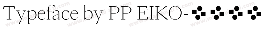 Typeface by PP EIKO字体转换